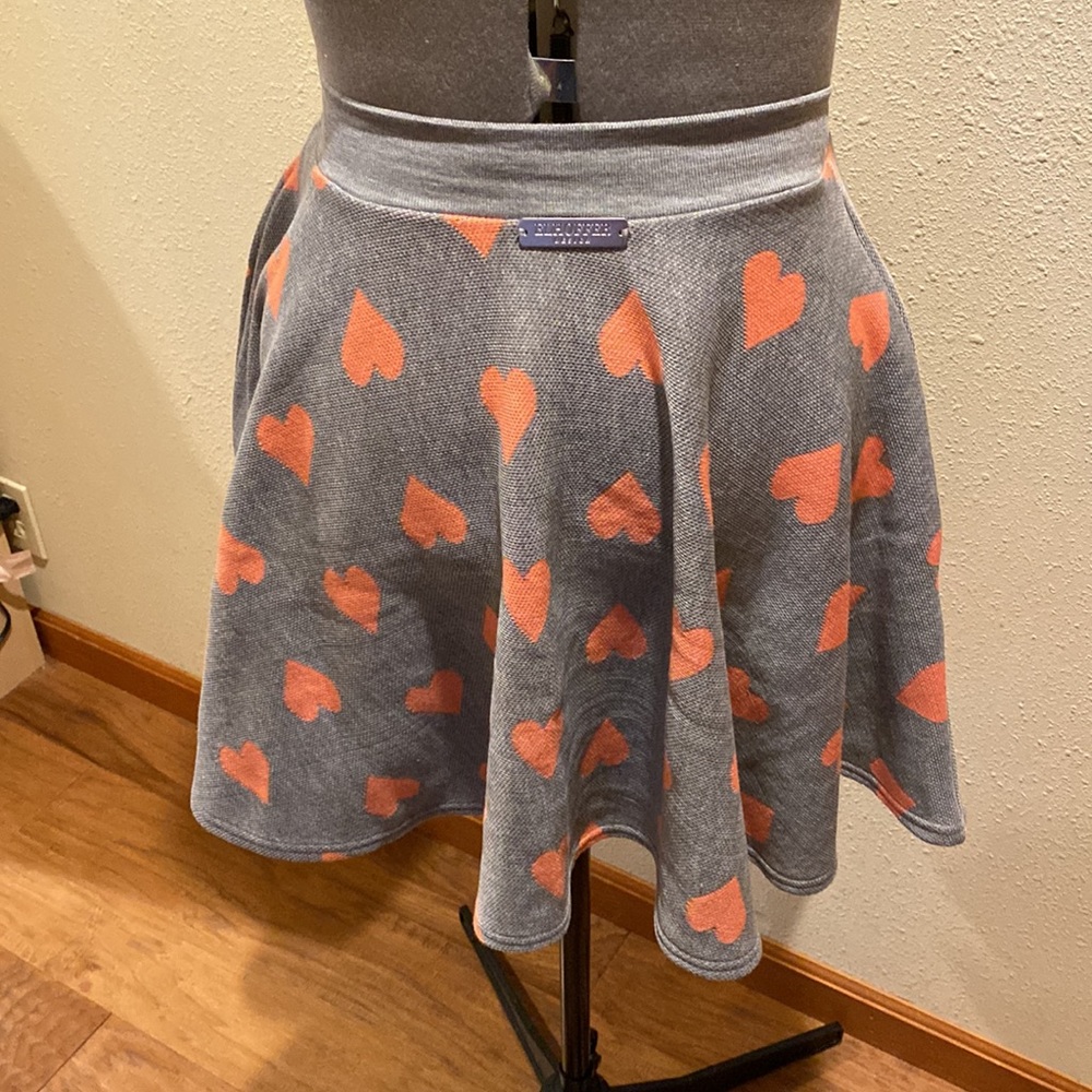 Elhoffer design companion heart knit circle skirt with BIG pockets